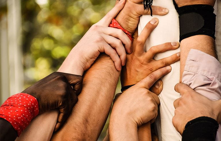 Image of hands together