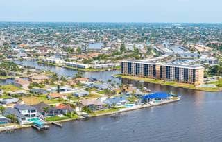 Shoreline of Cape Coral, Florida.