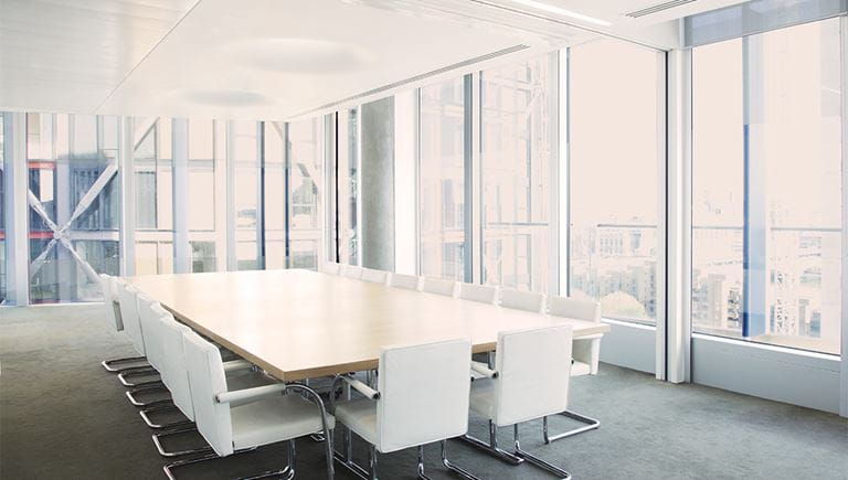 modern white empty board room 