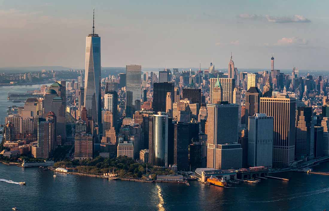 New York City skyline.