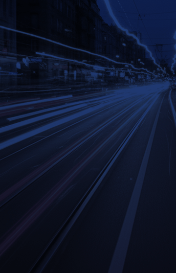 Lines of light on a road.