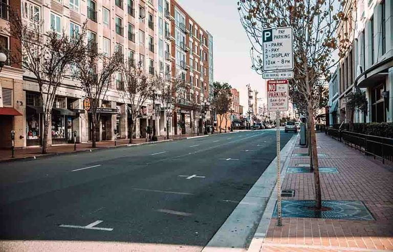 Empty street outside