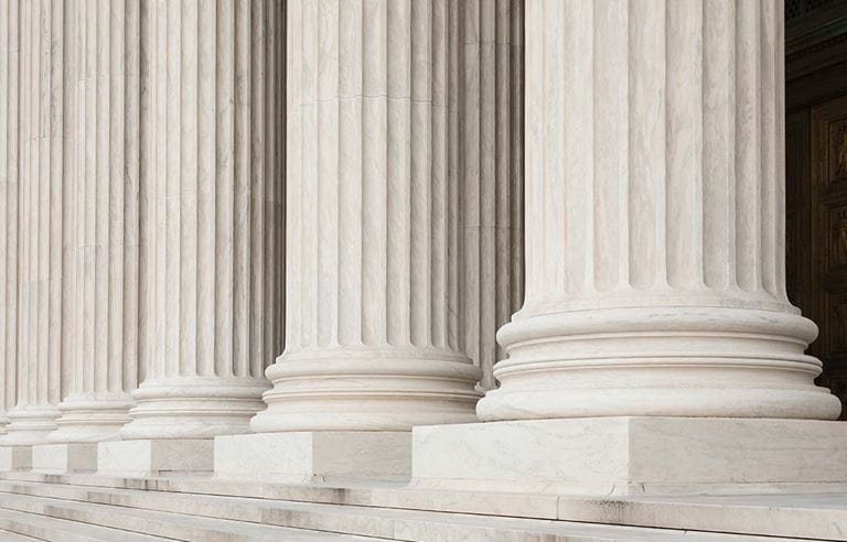 Pillars of U.S. government building.