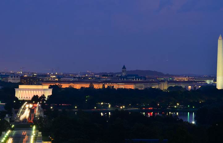 Washington D.C. at night.