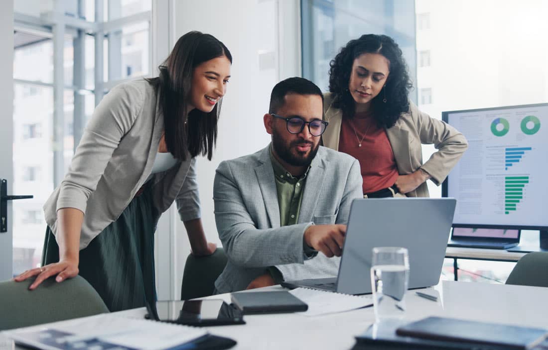 Two professionals discussing uniform guidance with one another