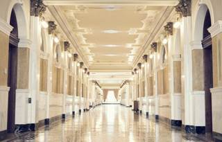 Inner hallway of government building.