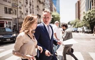 State and local tax professionals crossing the street.