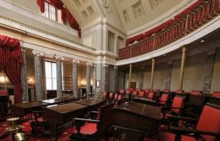 Interior of government building.