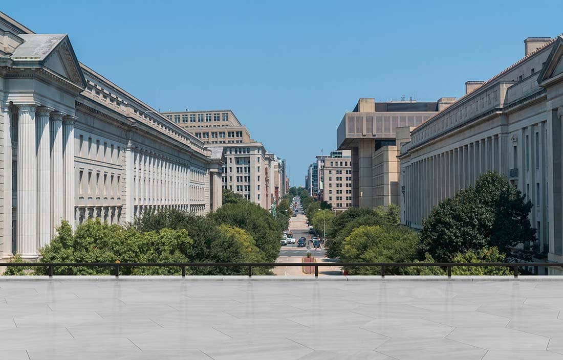 Government buildings during the day.