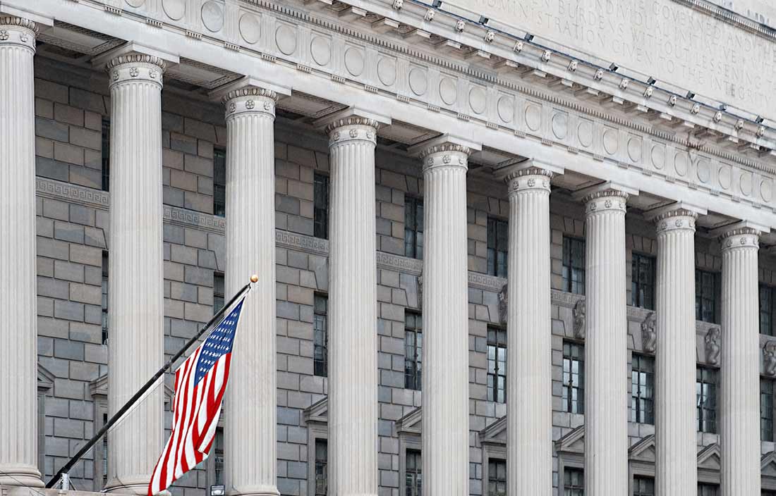Government building facade.
