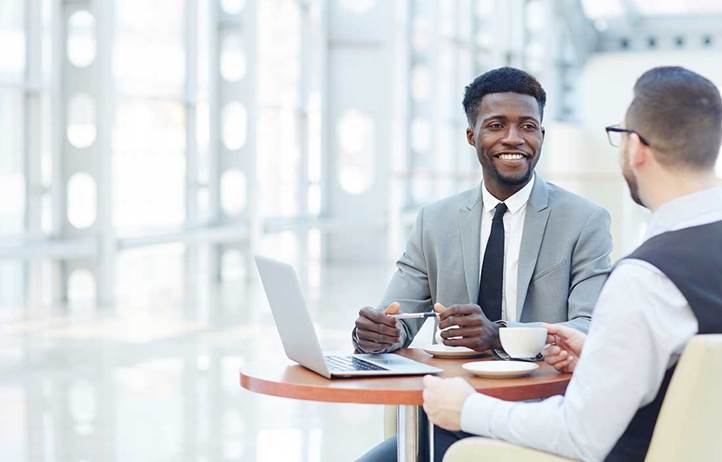Financial advisor meeting with their clients.