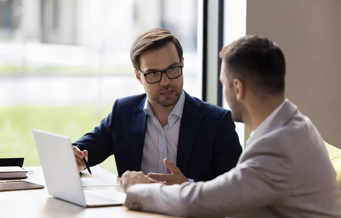 Bankers discussing FDICIA update.