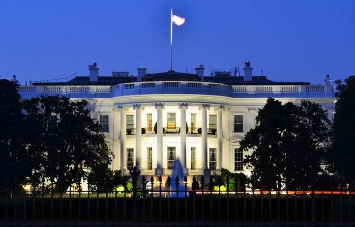 White House at night.