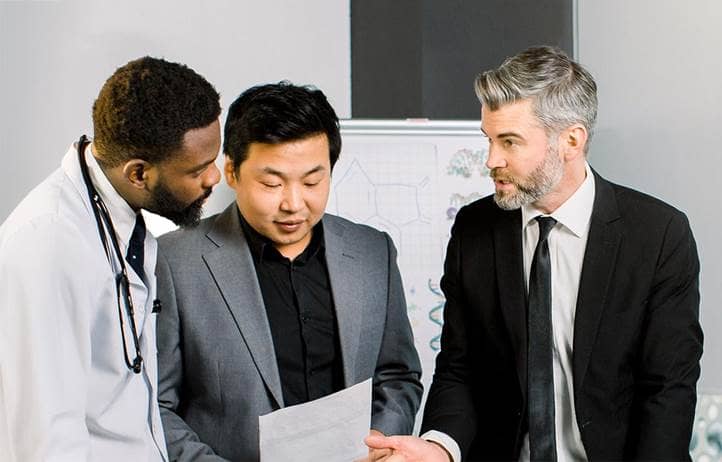 Medical professionals working together.