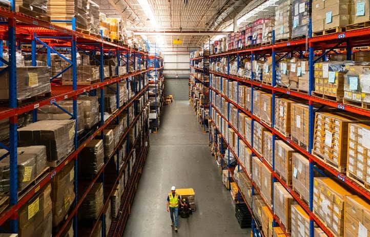 Warehouse filled with boxes.