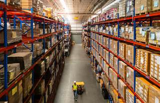 Warehouse filled with boxes.