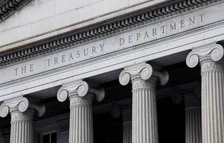 Treasury Department facade.