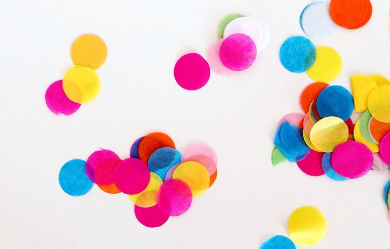 Colorful balloons floating in the air.