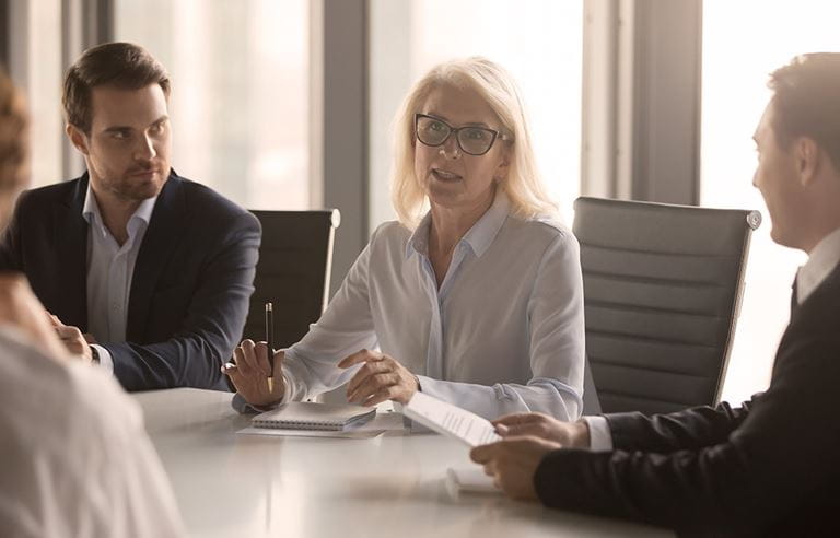 Executives at a table