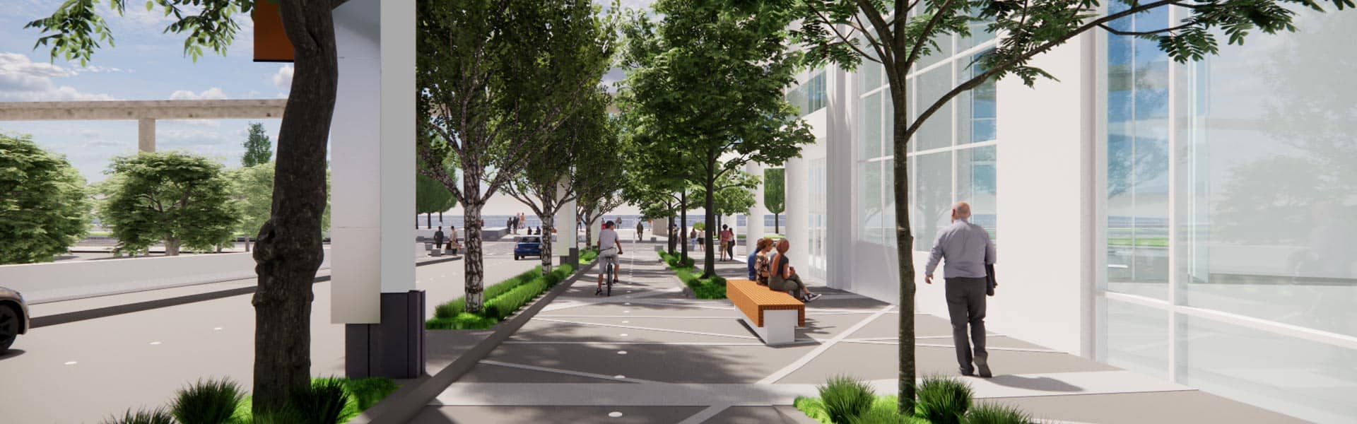 Rendering of DRCFA Huntington Place.