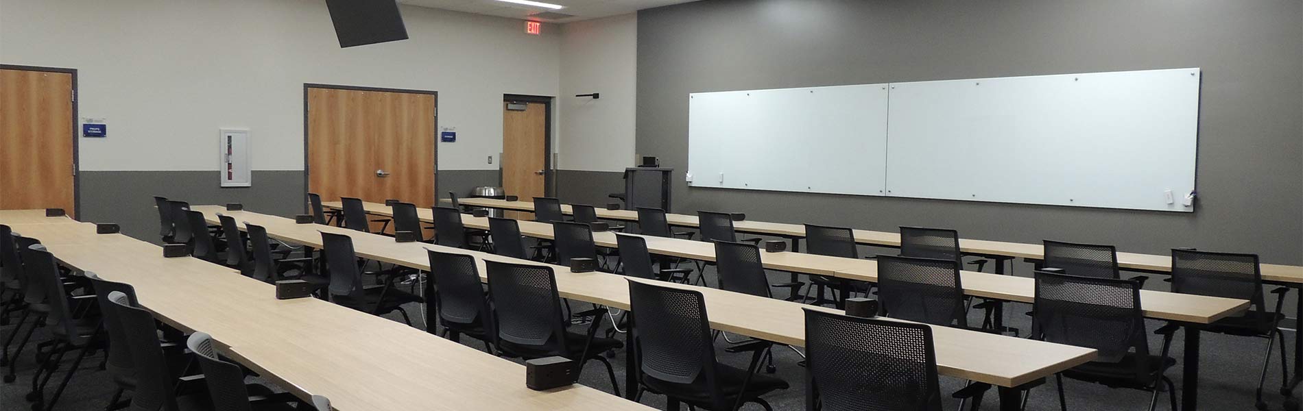 Interior of a classroom.