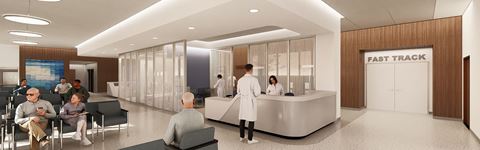 Henry Ford Health Future of Health Detroit Rendering of the Interior of the Hospital Expansion