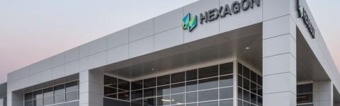 Exterior photo of Hexagon Manufacturing Intelligence's new headquarters in Novi, MI, USA