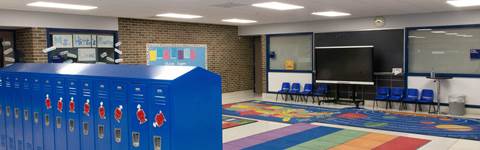 Playroom in Southfield Public School building.