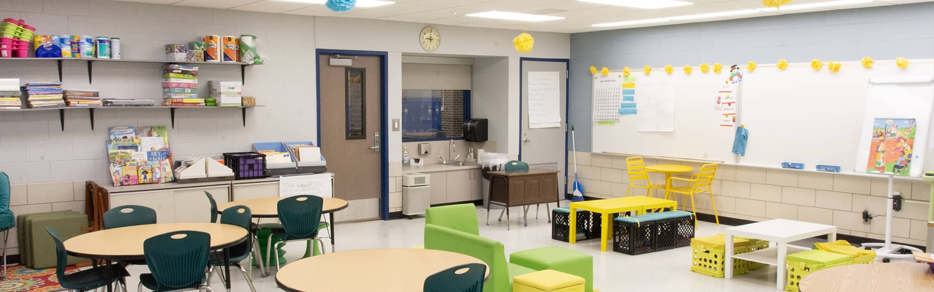 Classroom interior in Southfield Public School building.