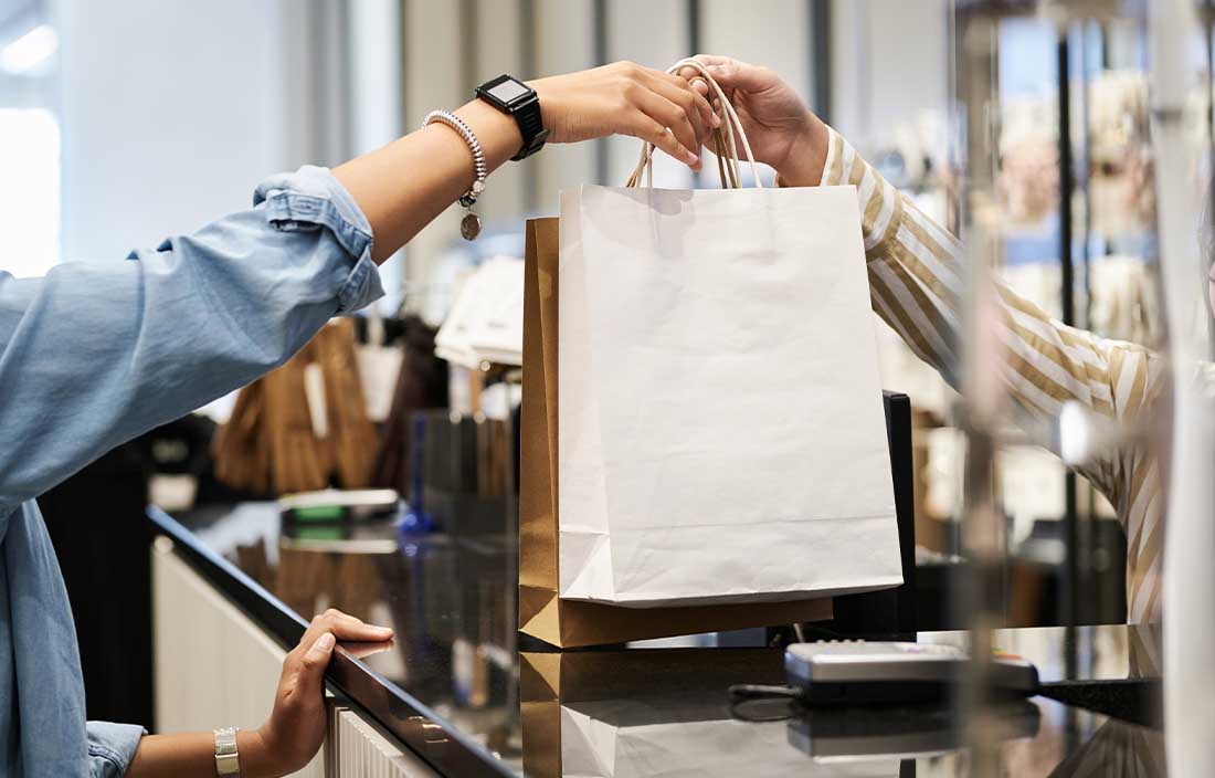 Consumer at the store shopping