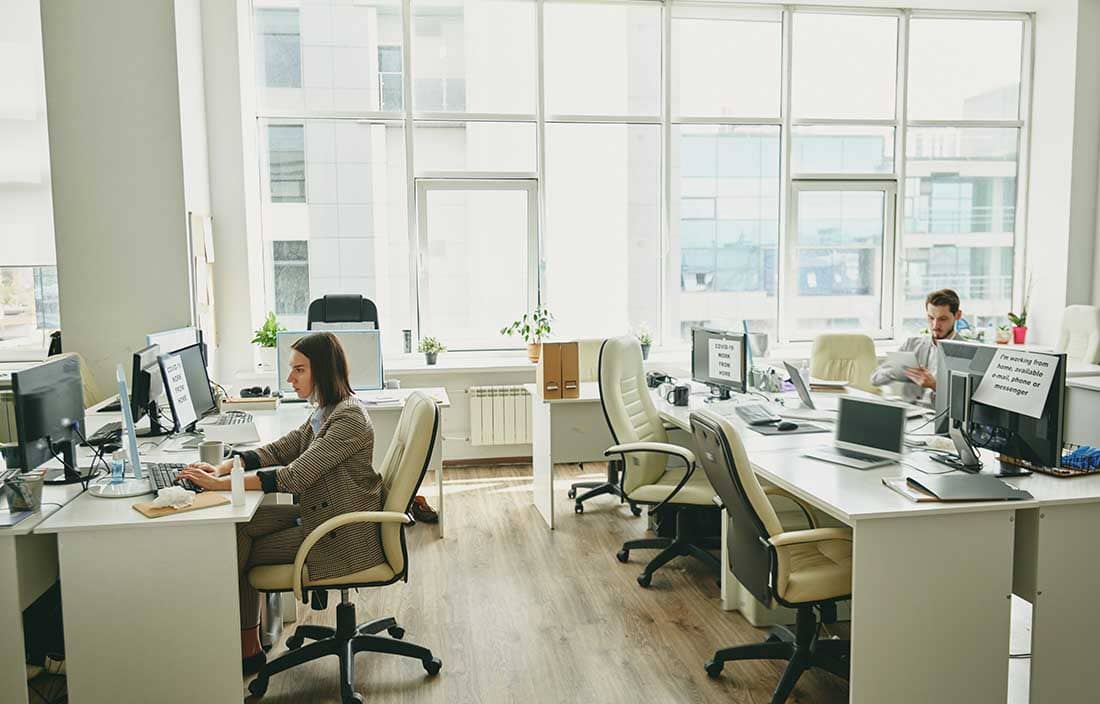 People at office desks