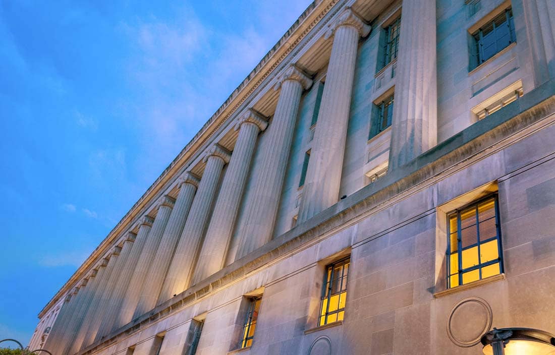 Side view of building in Washington, D.C.